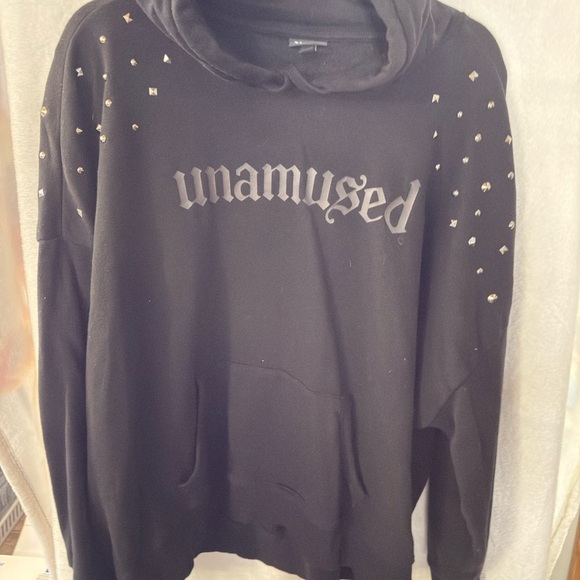 Torrid Unamused Relaxed Fit Cozy Fleece Studded Hoodie - Picture 4 of 10